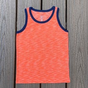 NWT GAP solid space dye orange with navy contrast tank top size 4